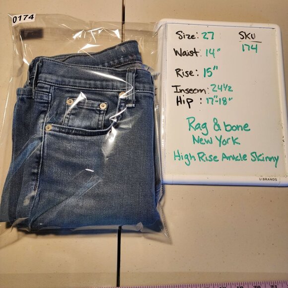 Rag & Bone Womens High Rise Ankle Skinny Jeans Size 27 - Picture 14 of 14